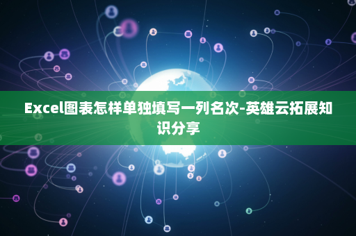 Excel图表怎样单独填写一列名次-英雄云拓展知识分享