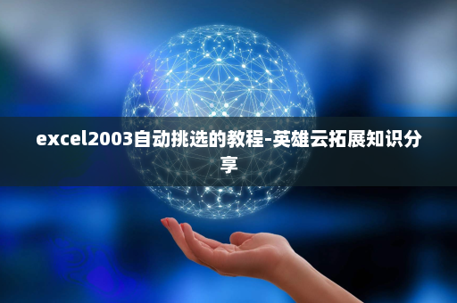 excel2003自动挑选的教程-英雄云拓展知识分享