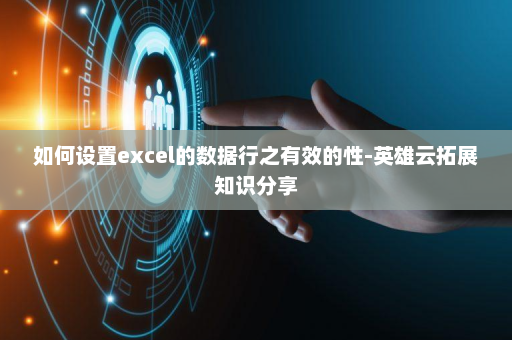 如何设置excel的数据行之有效的性-英雄云拓展知识分享