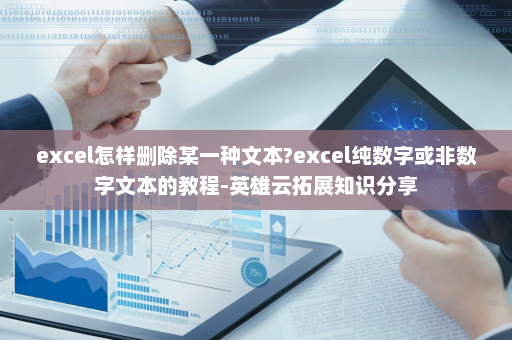 excel怎样删除某一种文本?excel纯数字或非数字文本的教程-英雄云拓展知识分享