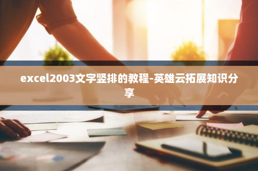 excel2003文字竖排的教程-英雄云拓展知识分享
