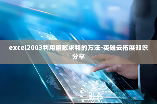 excel2003利用函数求和的方法-英雄云拓展知识分享