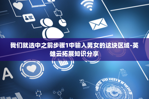 我们就选中之前步骤1中输入男女的这块区域-英雄云拓展知识分享